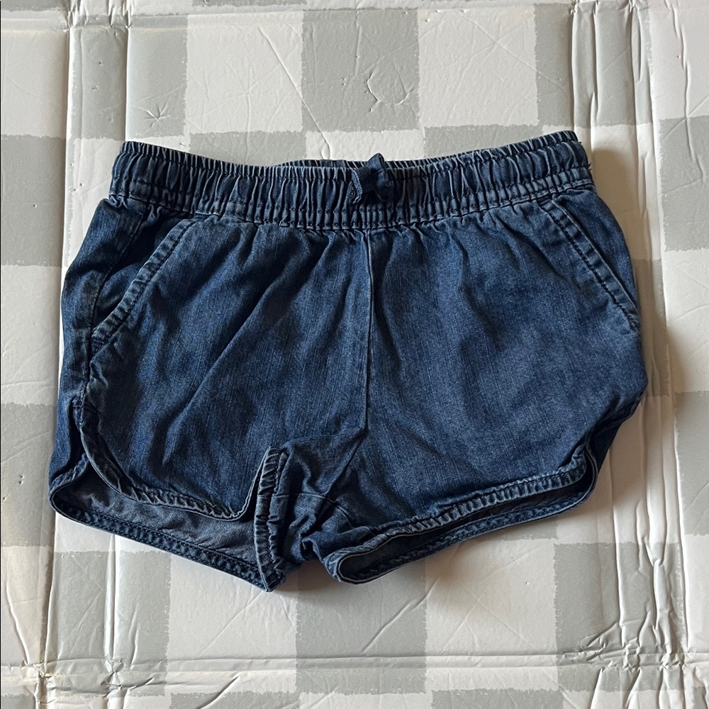jumping beans Navy Denim-Look Elastic Waist Shorts